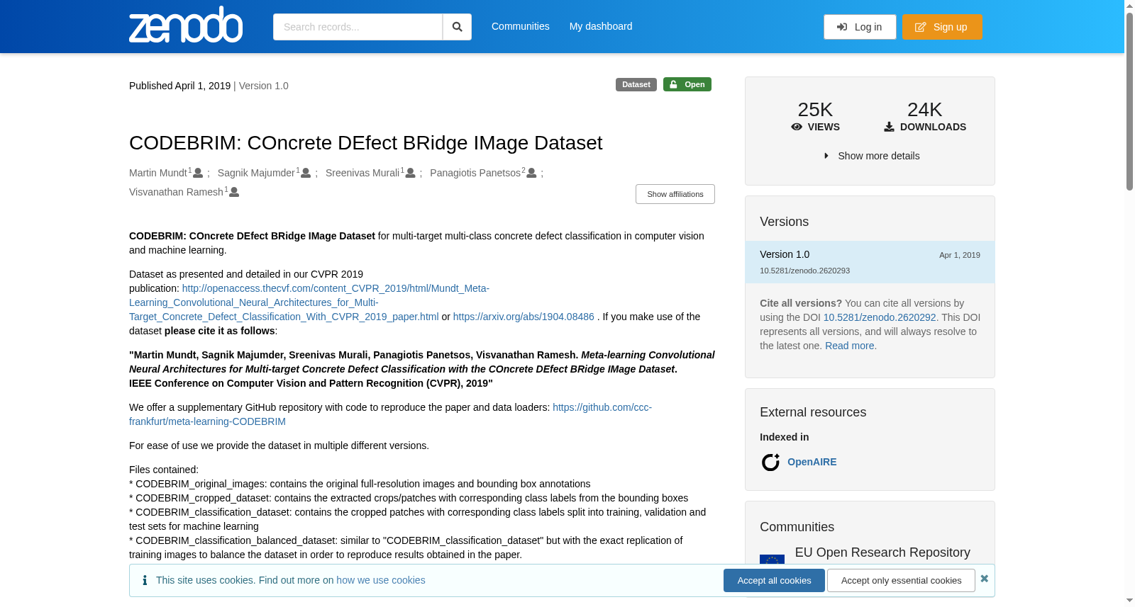 CODEBRIM: COncrete DEfect BRidge IMage Dataset 数据集图片
