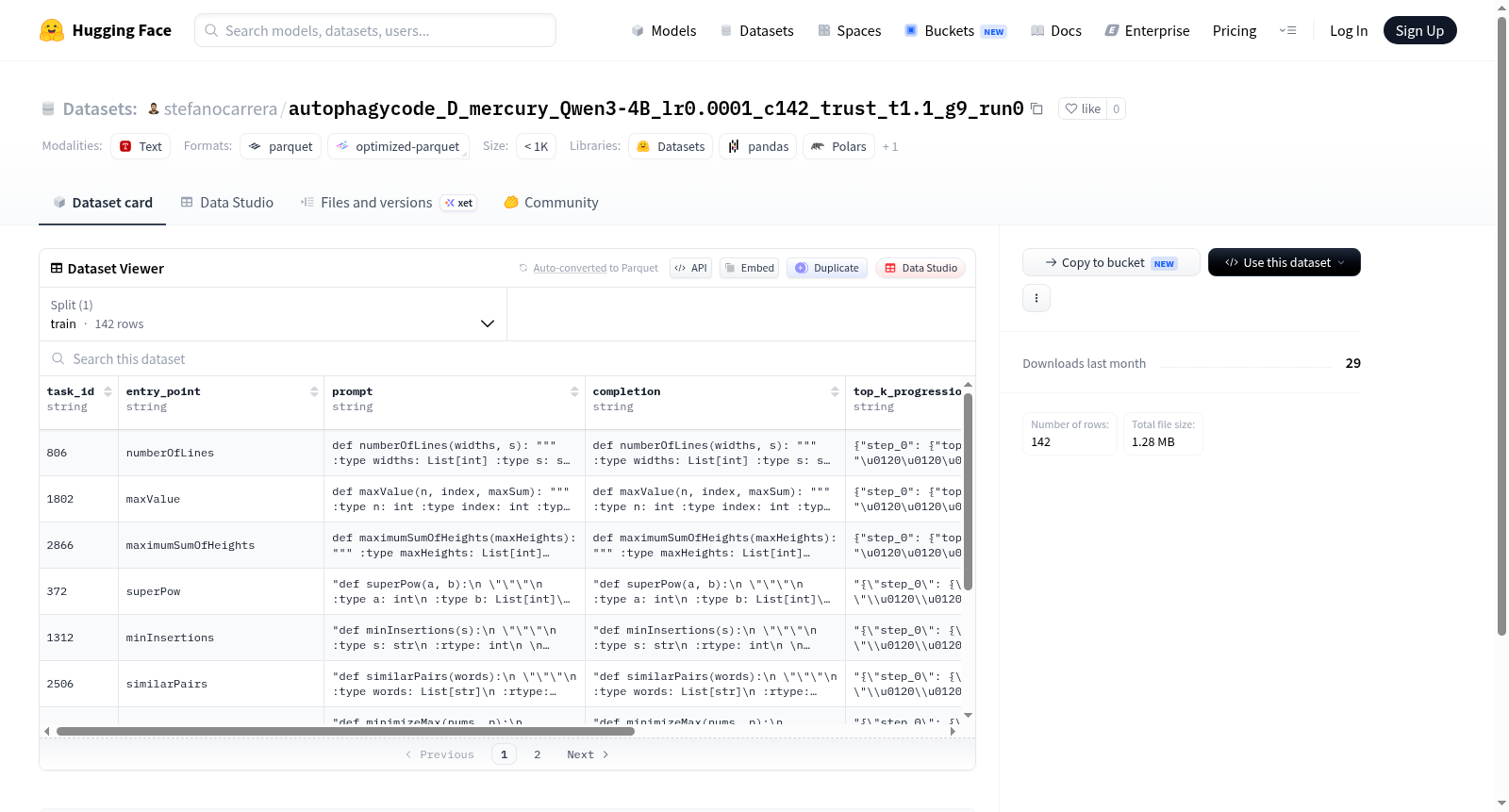 stefanocarrera/autophagycode_D_mercury_Qwen3-4B_lr0.0001_c142_trust_t1.1_g9_run0 数据集图片