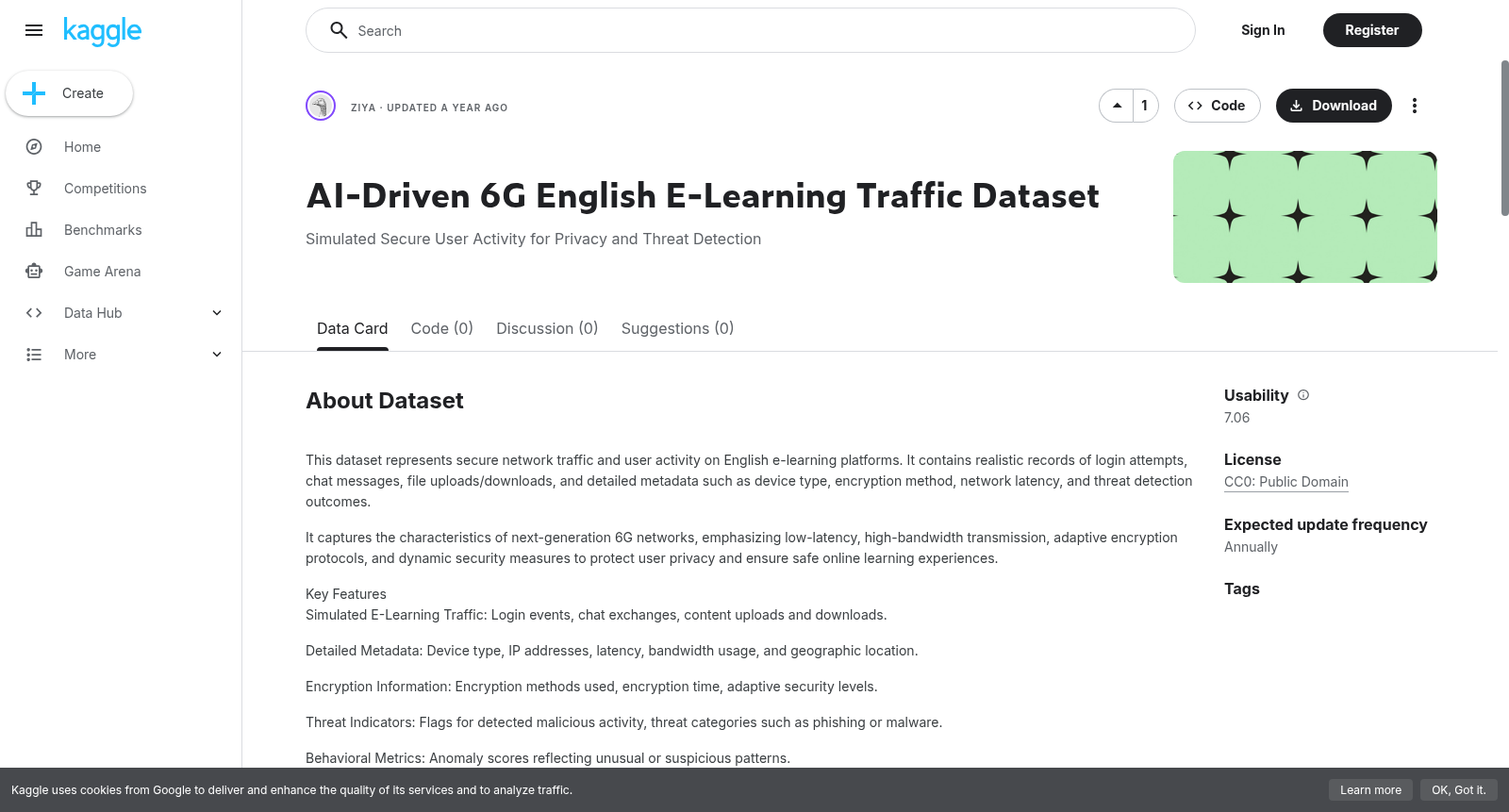 AI-Driven 6G English E-Learning Traffic Dataset 数据集图片