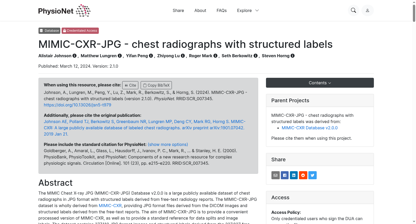 MIMIC-CXR-JPG - chest radiographs with structured labels 数据集图片