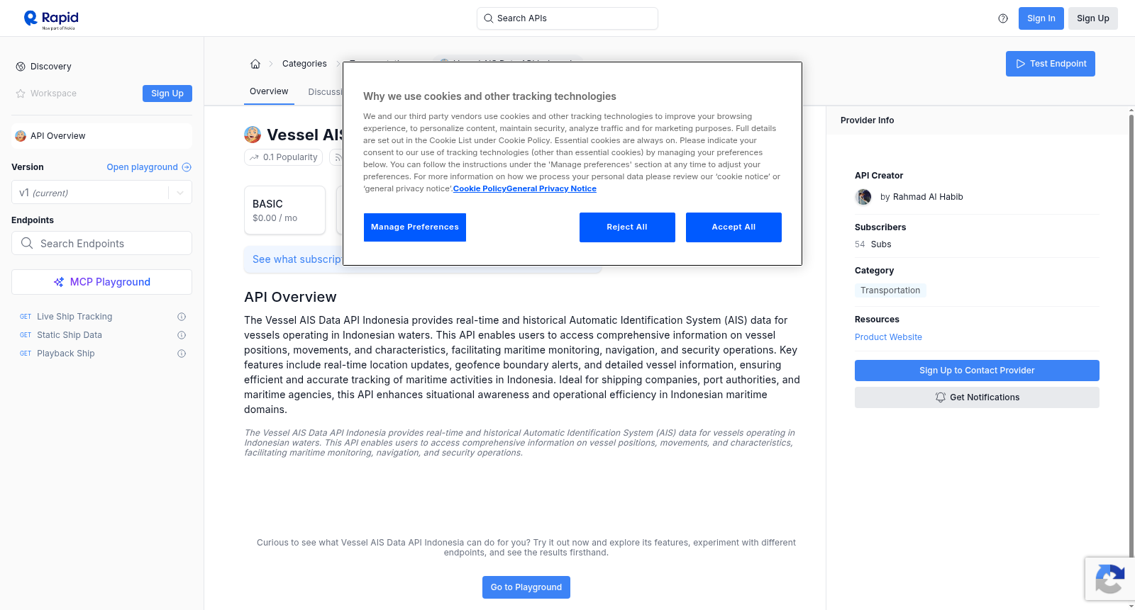 Vessel AIS Data API Indonesia 数据集图片