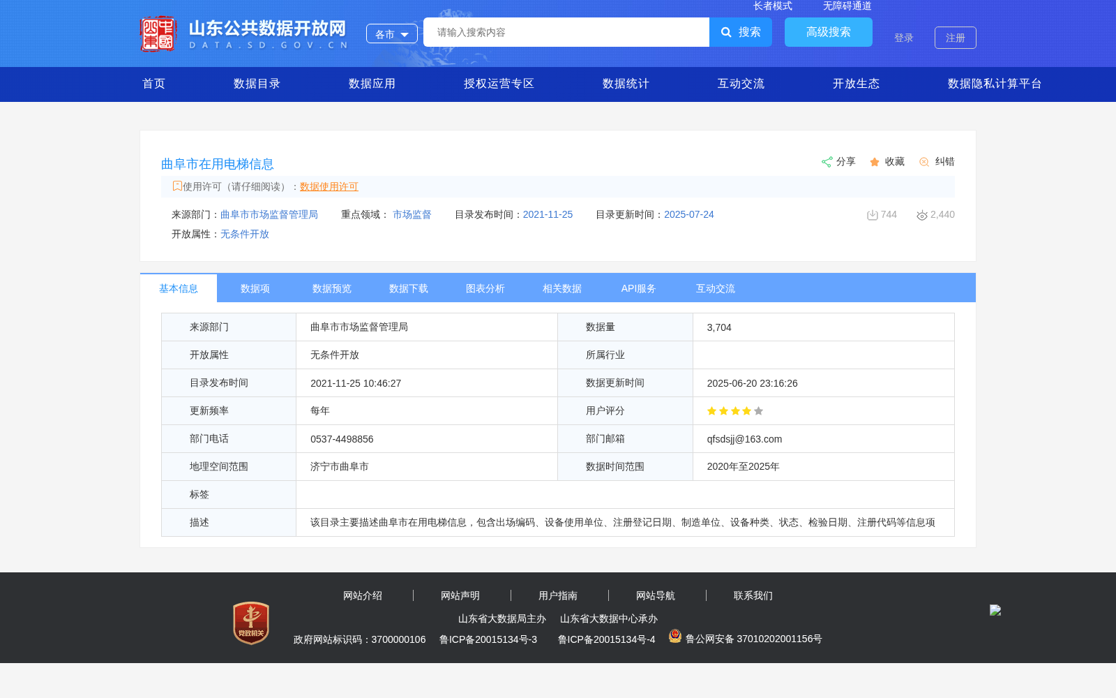 曲阜市在用电梯信息 数据集图片