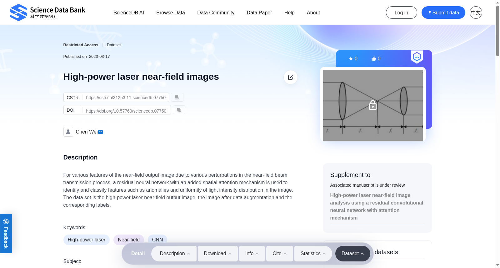 High-power laser near-field images 数据集图片