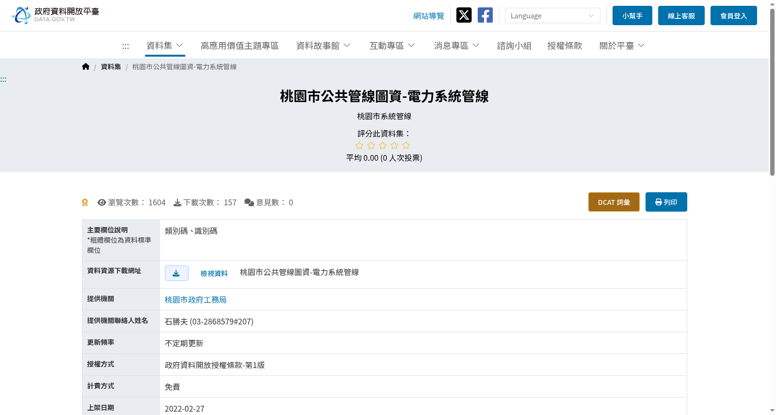 桃園市公共管線圖資-電力系統管線 数据集图片
