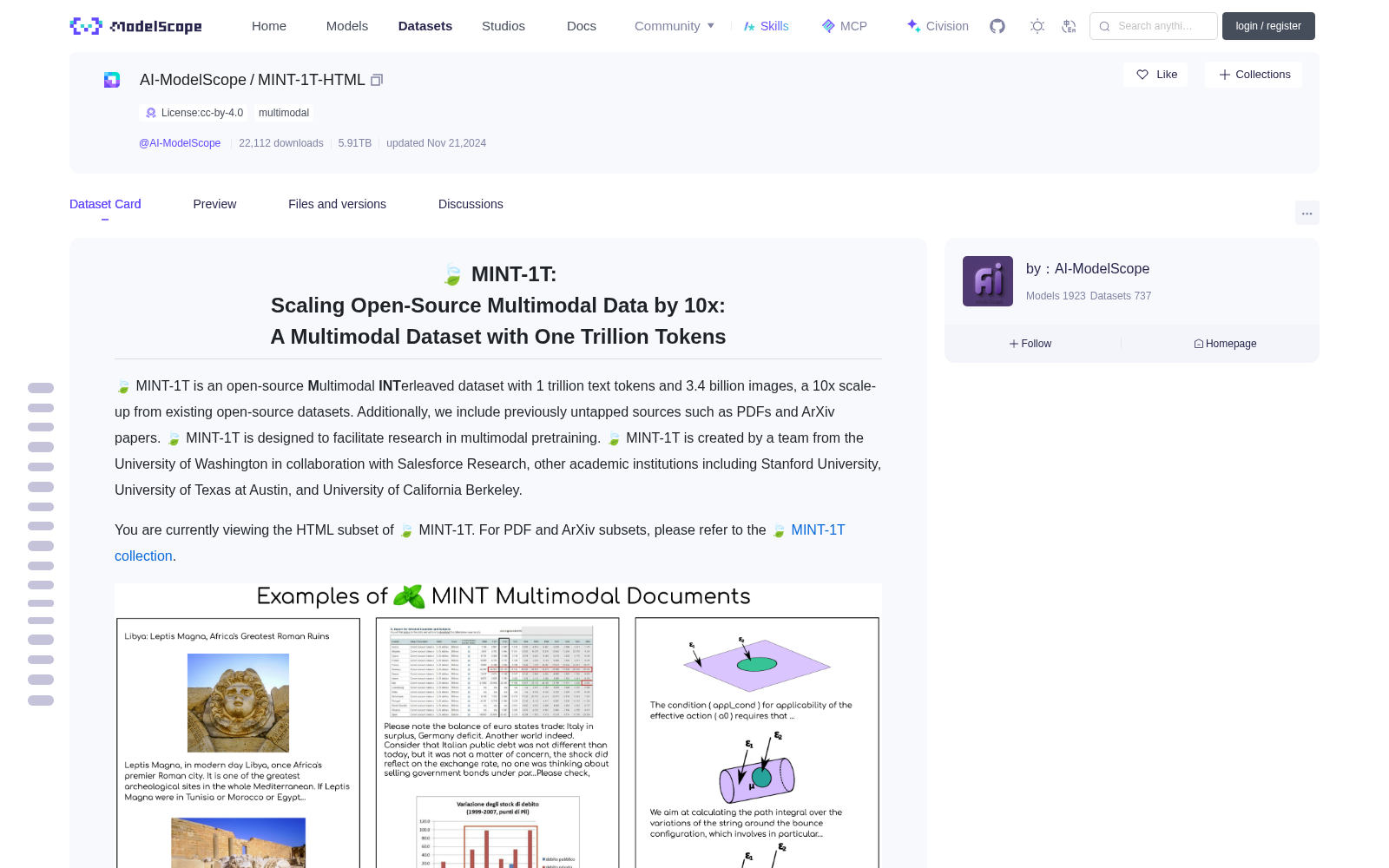 MINT-1T-HTML 数据集图片