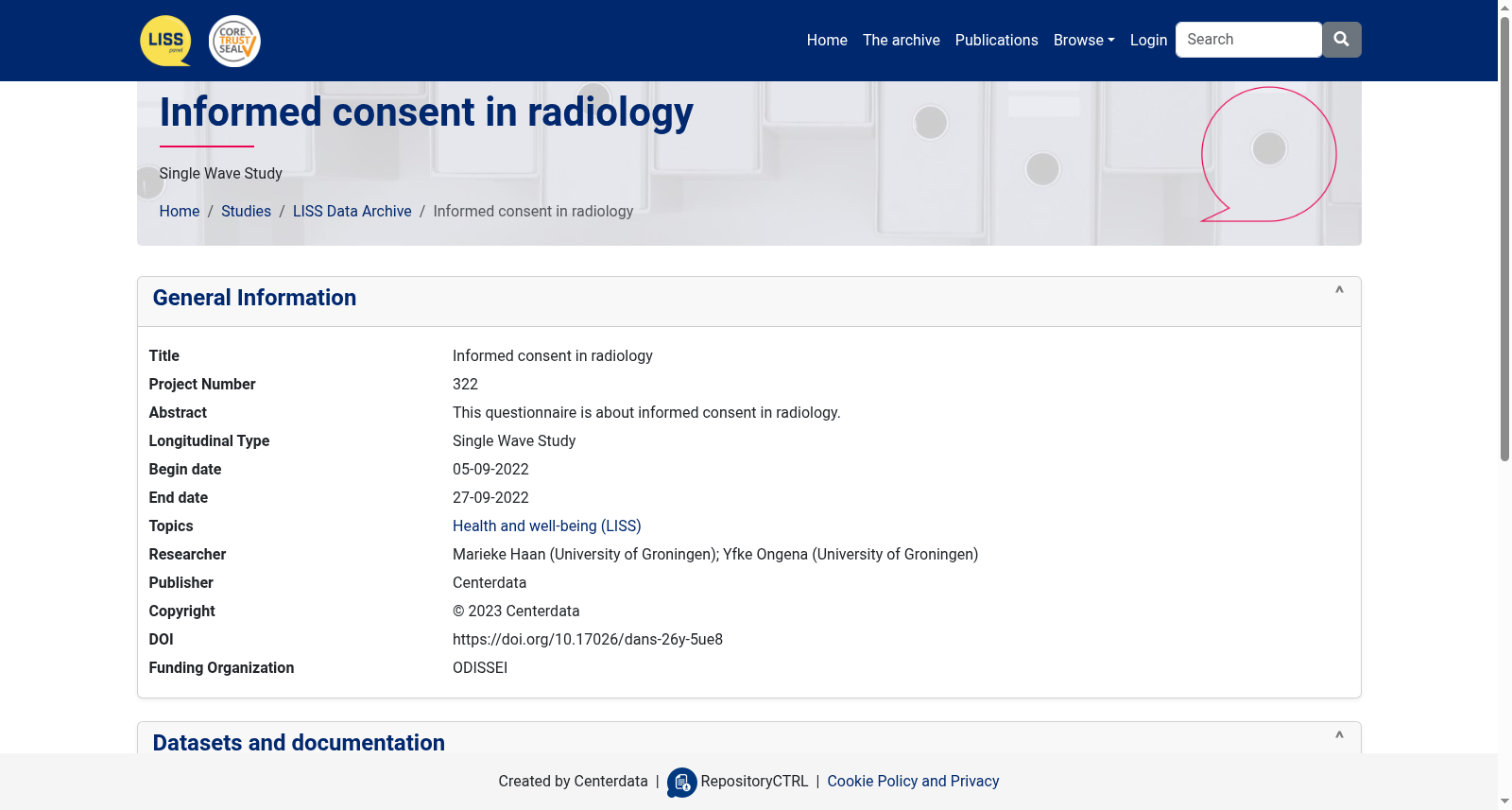 LISS panel - Informed consent in radiology 数据集图片