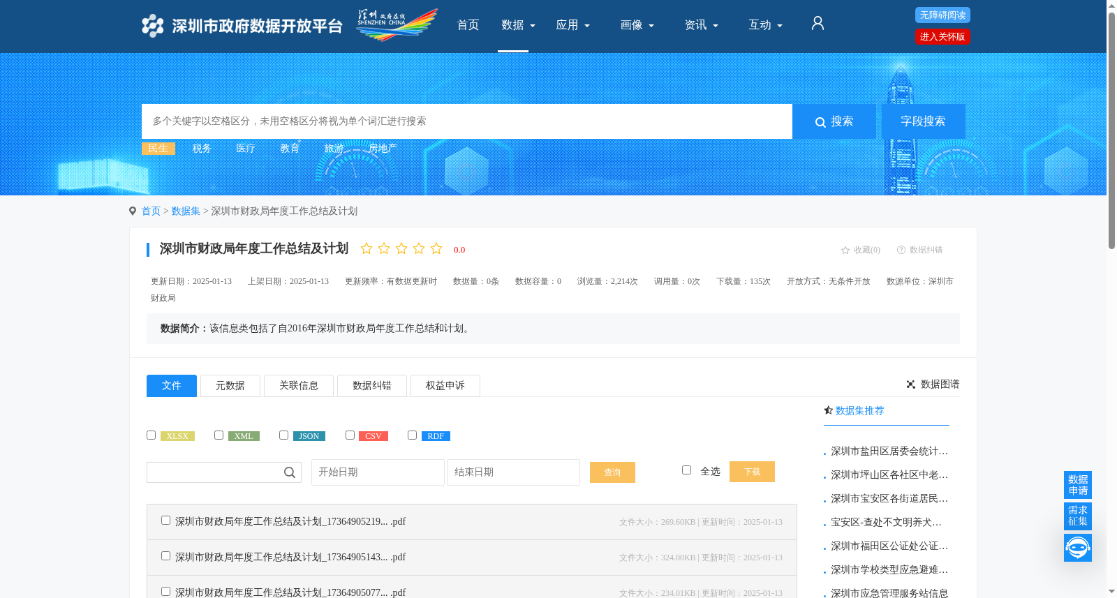 深圳市财政局年度工作总结及计划 数据集图片