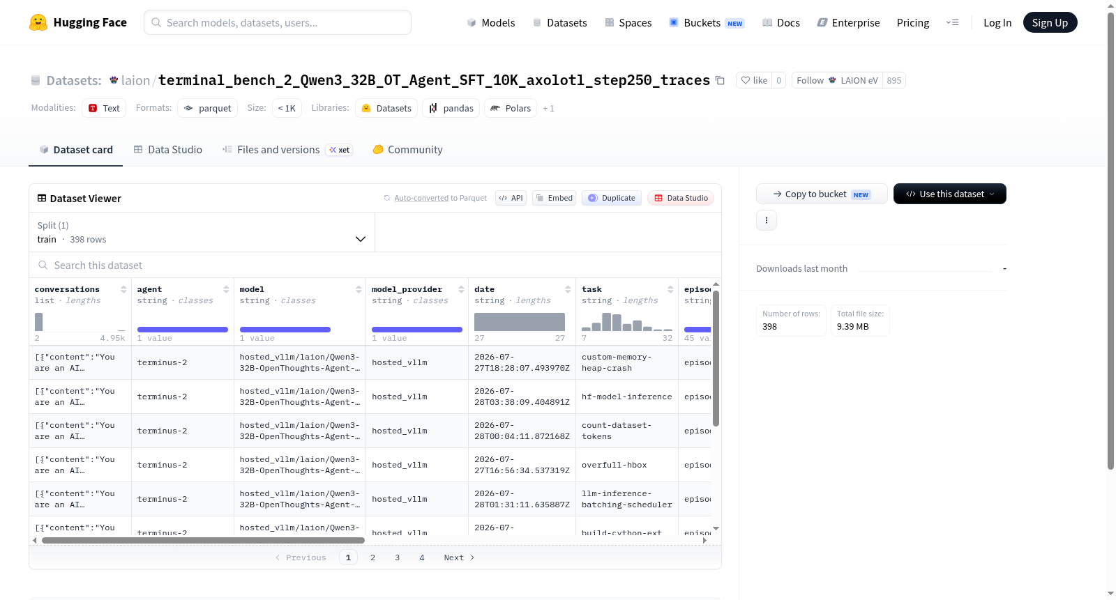 terminal_bench_2_Qwen3_32B_OT_Agent_SFT_10K_axolotl_step250_traces 数据集图片