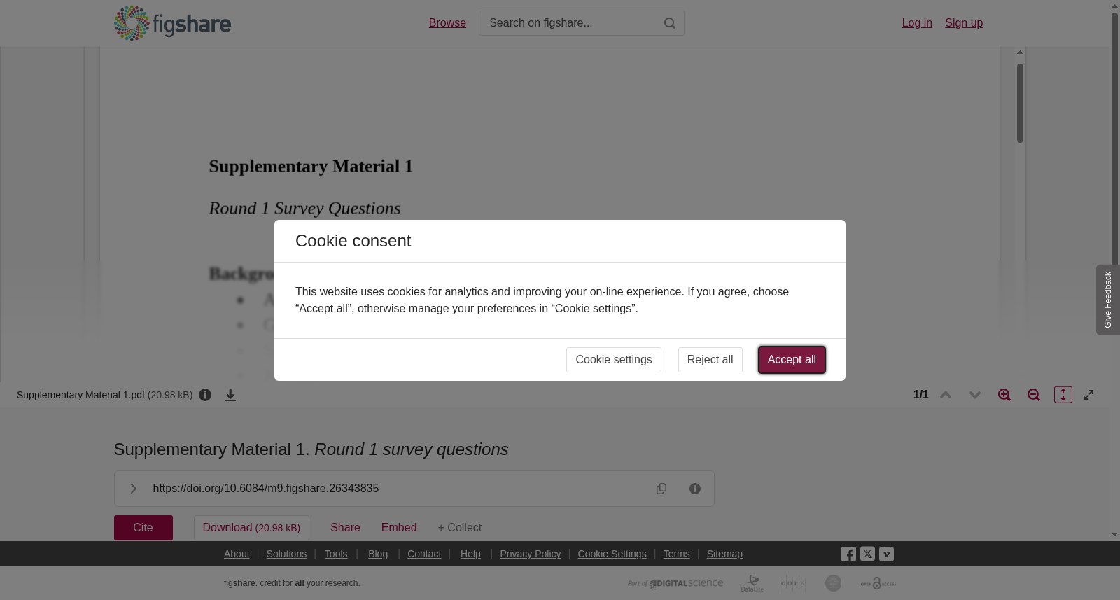 Supplementary Material 1. <i>Round 1 survey questions</i> 数据集图片