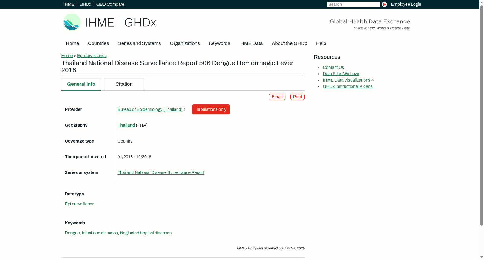 Thailand National Disease Surveillance Report 506 Dengue Hemorrhagic Fever 2018 数据集图片