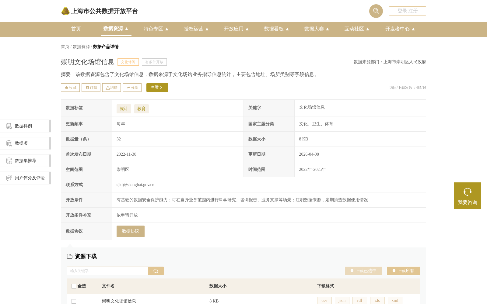 崇明文化场馆信息 数据集图片