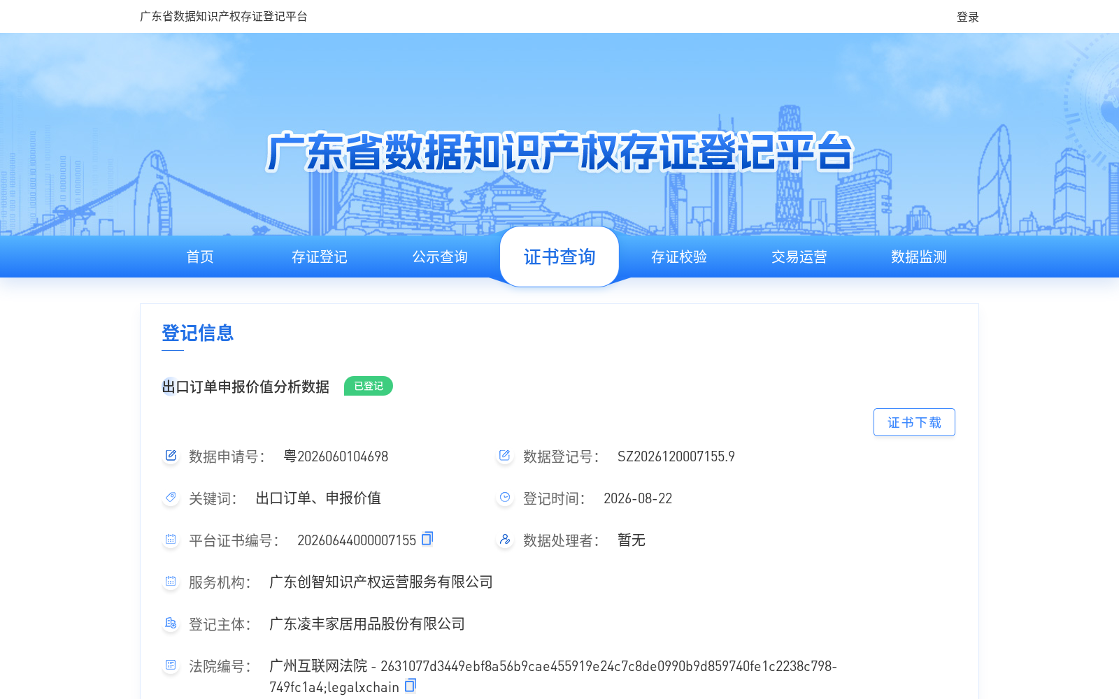 出口订单申报价值分析数据 数据集图片
