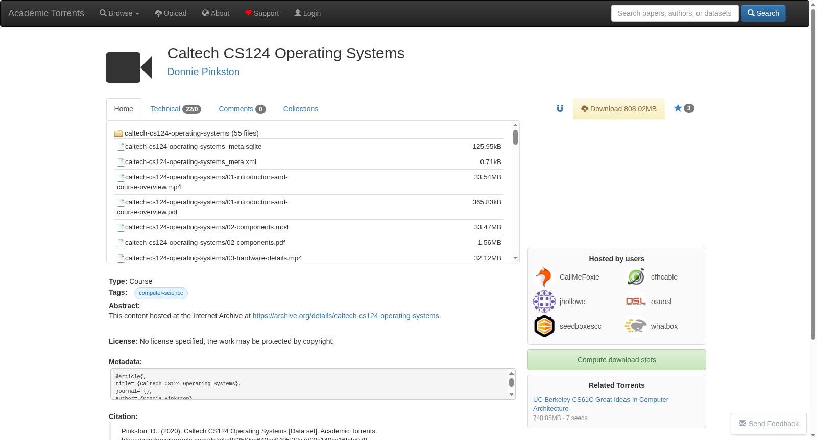 Caltech CS124 Operating Systems 数据集图片