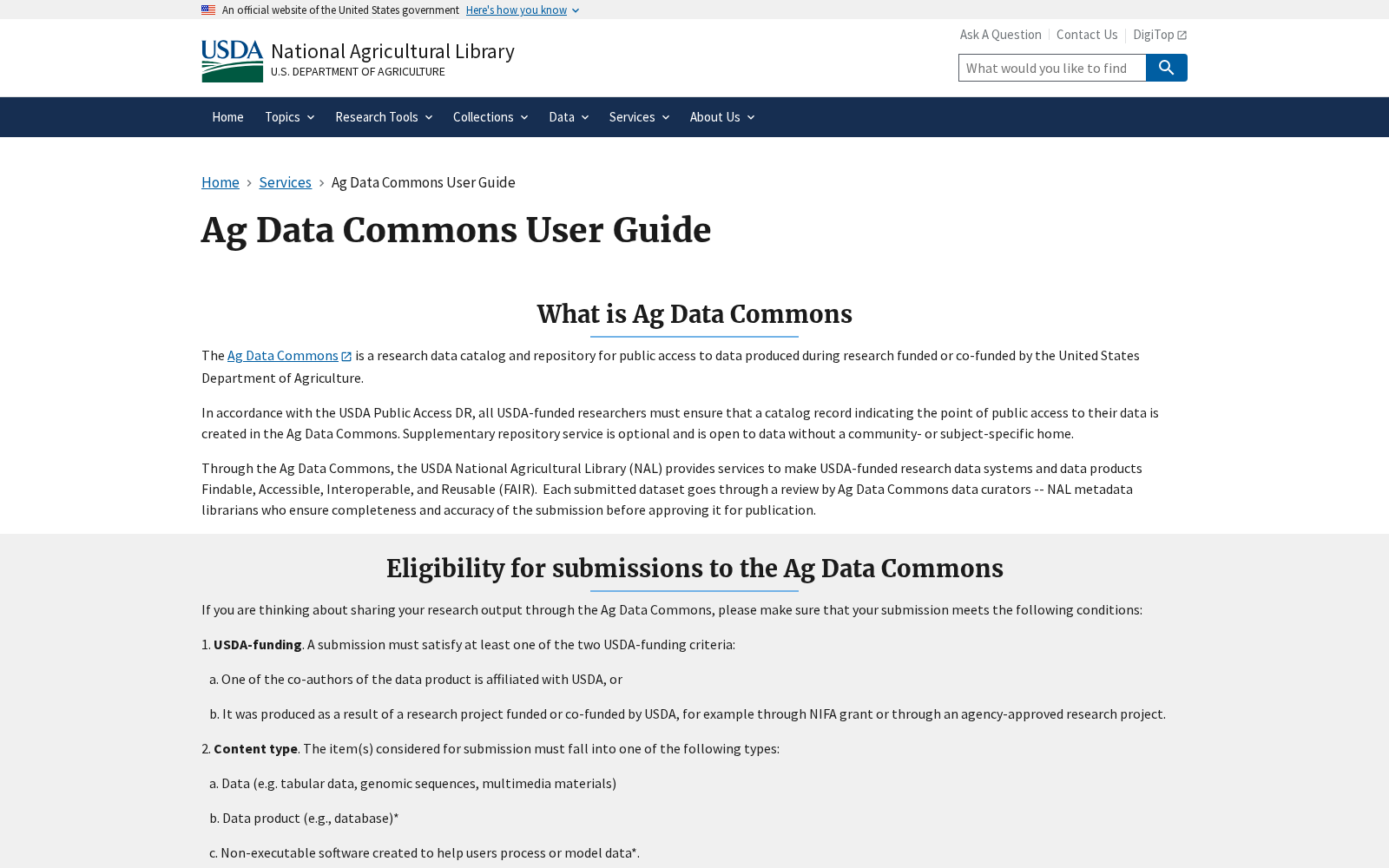 Ag Data Commons 数据集图片