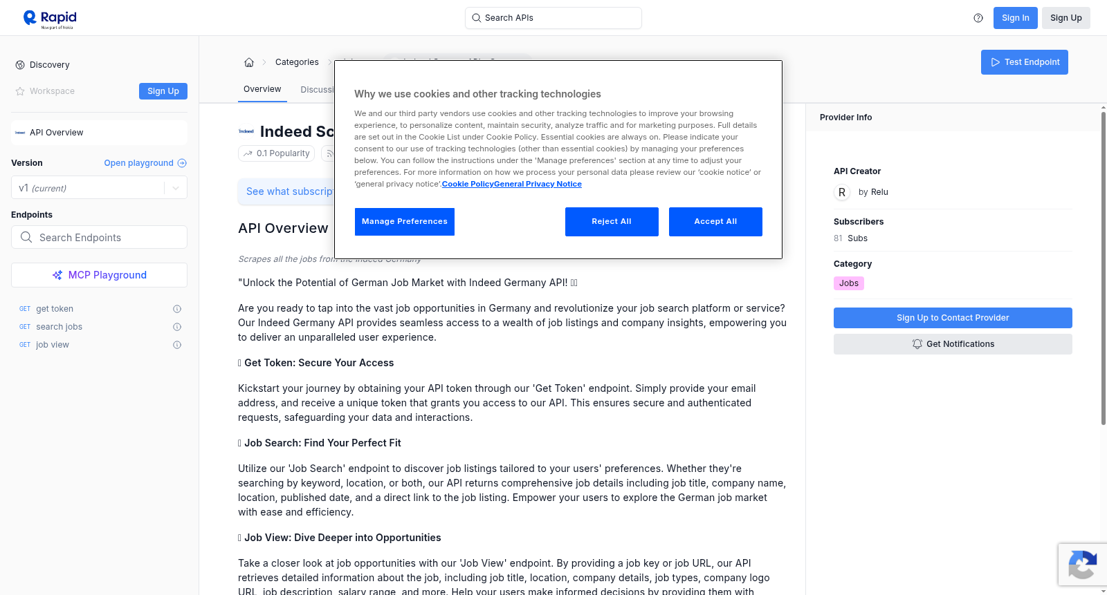 Indeed Scraper API - Germany 数据集图片