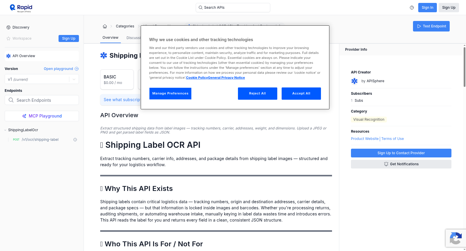 Shipping Label OCR API – Tracking and Package Info 数据集图片