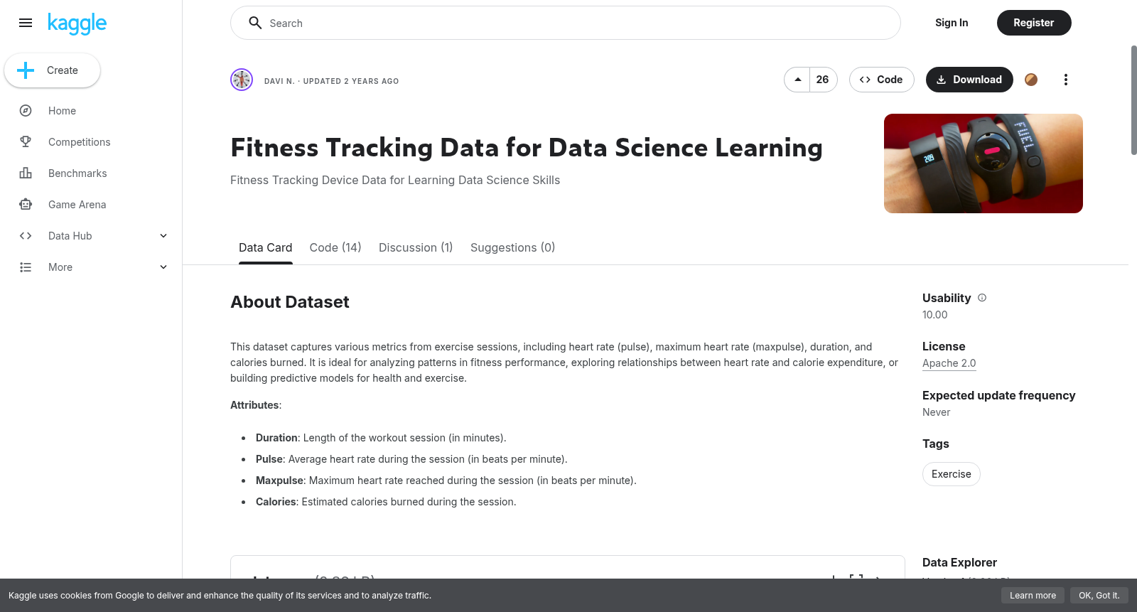 Fitness Tracking Data for Data Science Learning 数据集图片