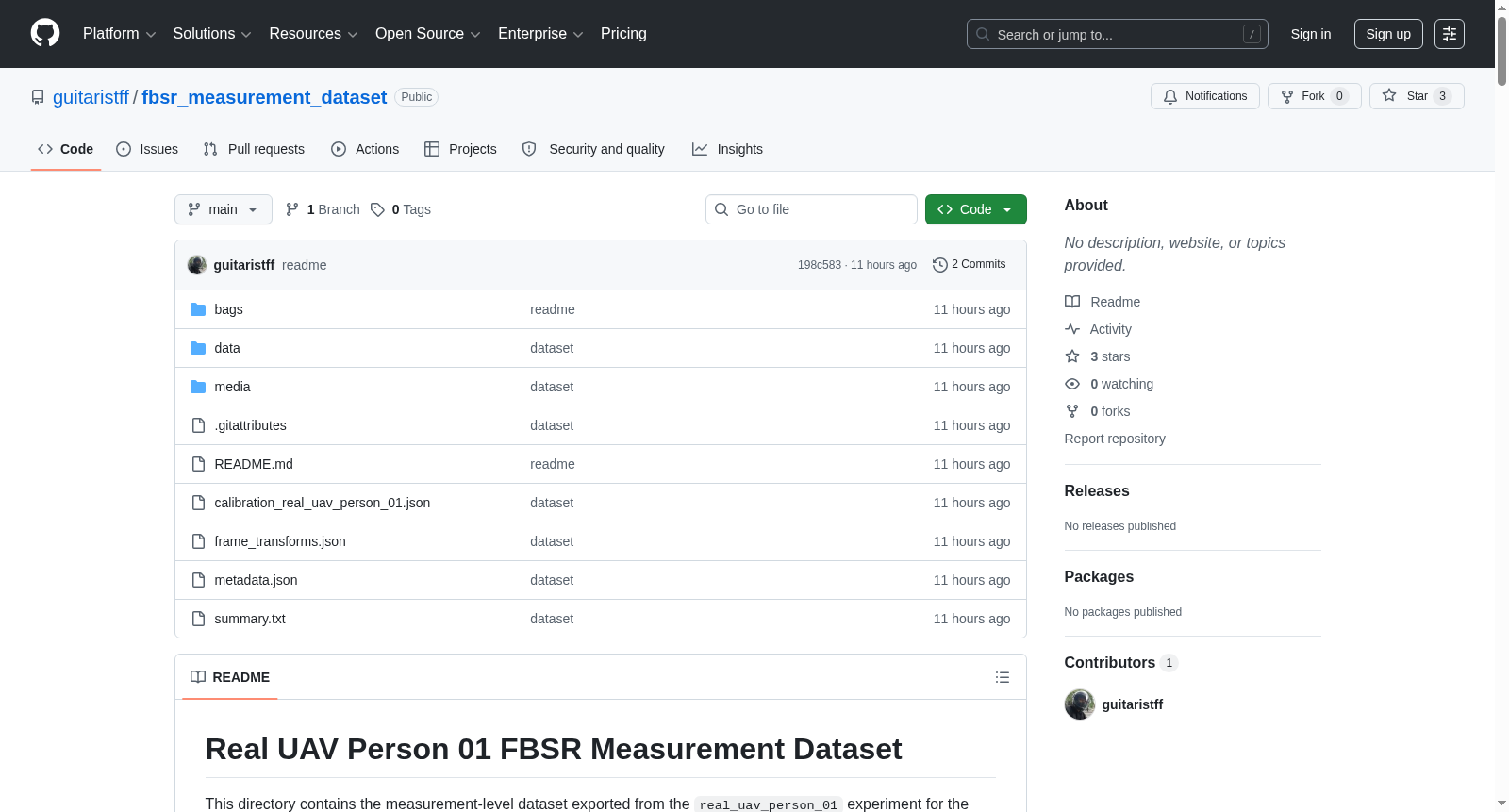 Real UAV Person 01 FBSR Measurement Dataset 数据集图片