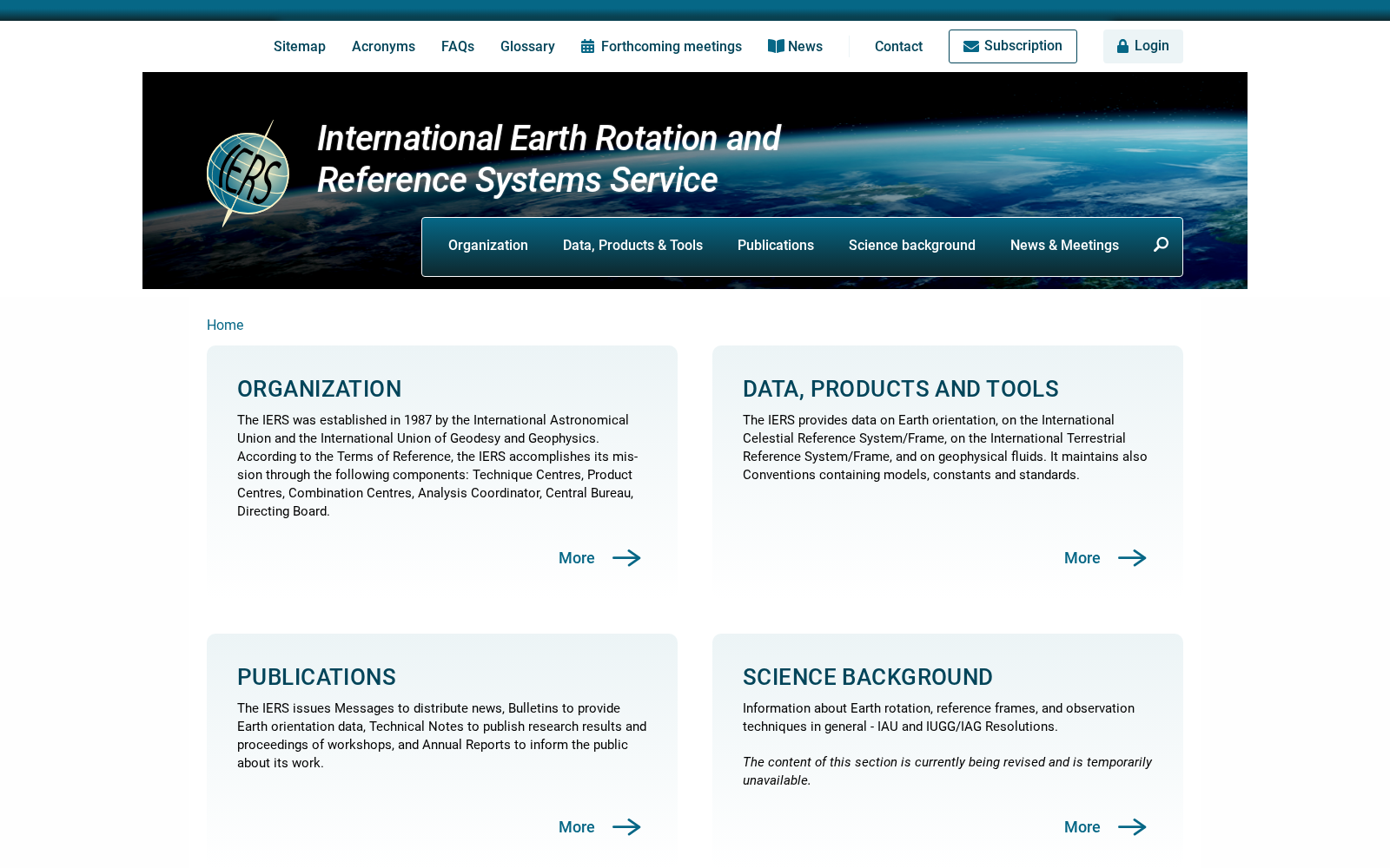 International Earth Rotation and Reference Systems Service 数据集图片