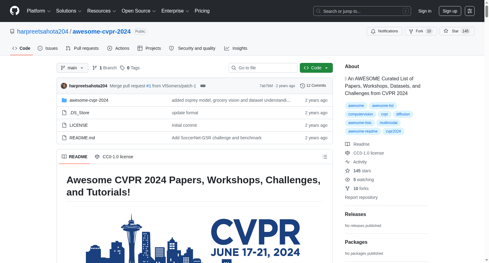 awesome-cvpr-2024 数据集图片