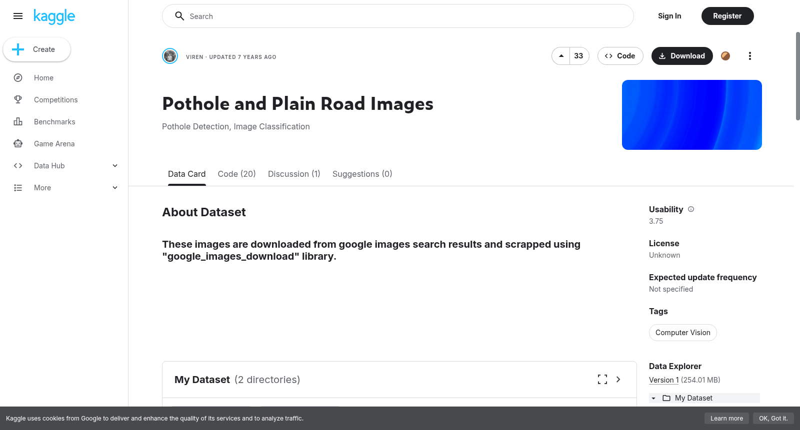Pothole and Plain Road Images 数据集图片