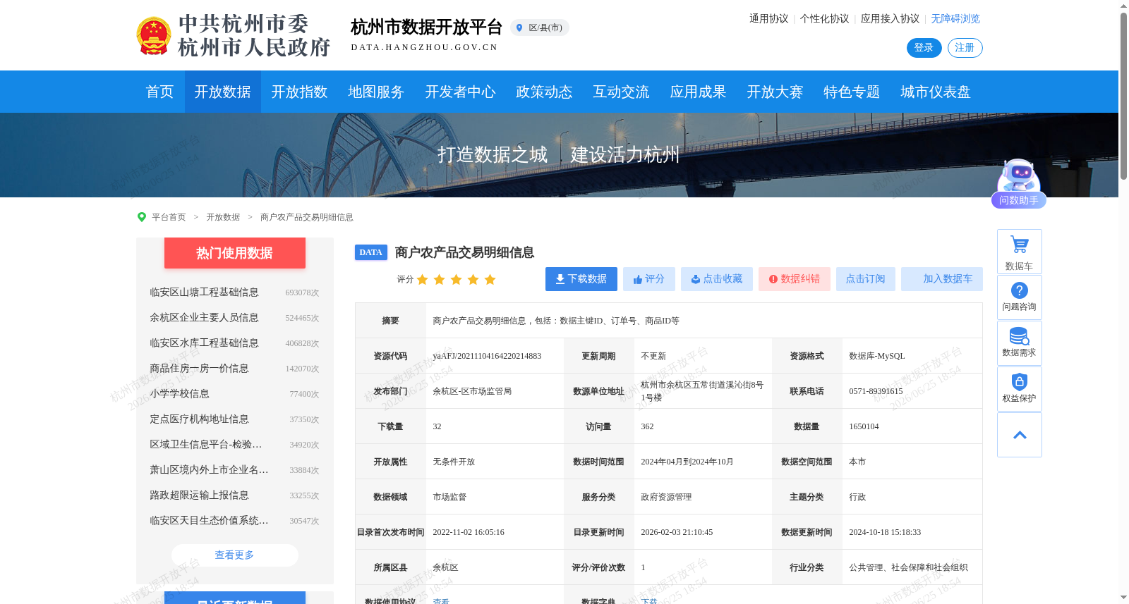 商户农产品交易明细信息 数据集图片