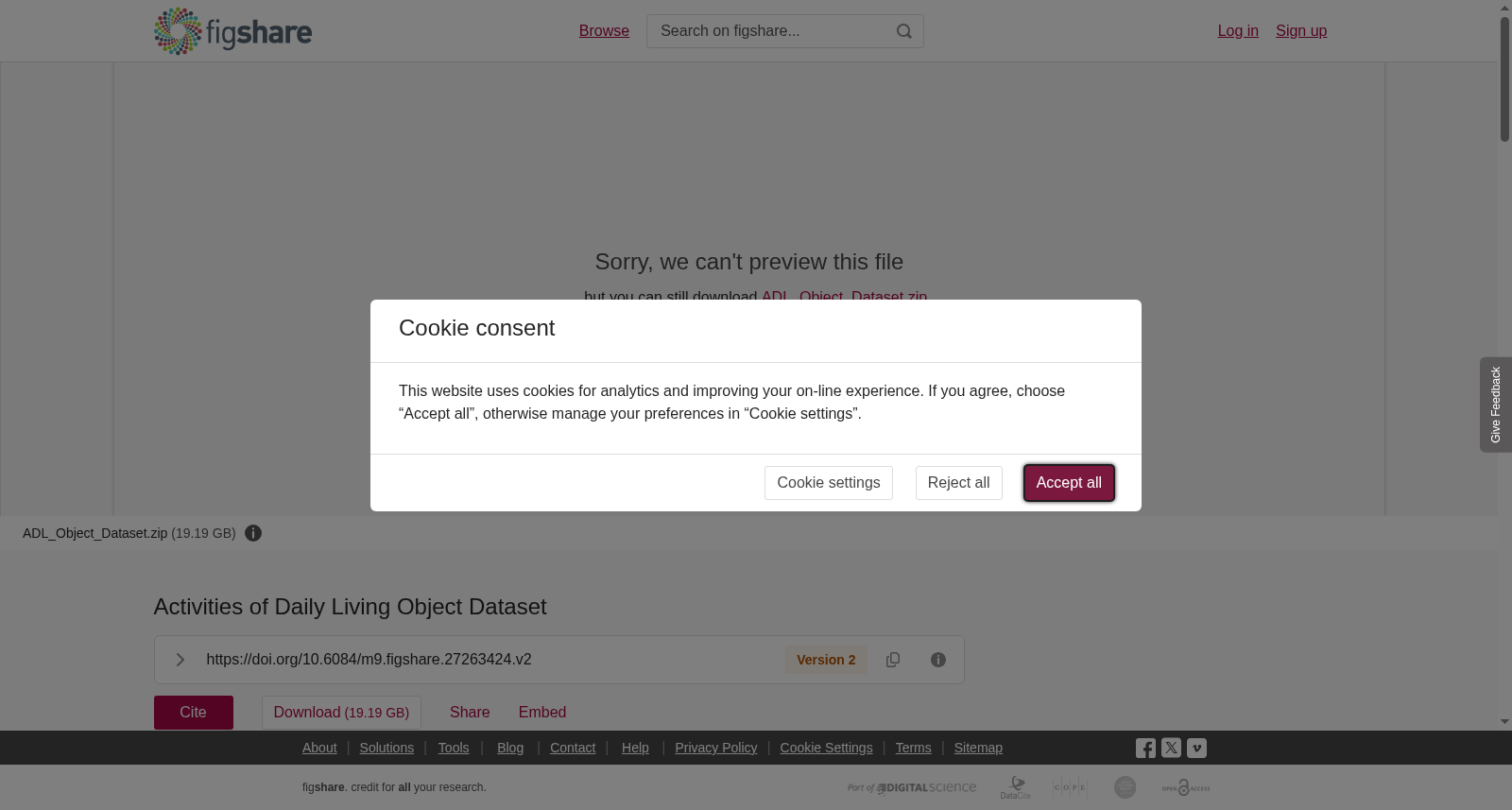 Activities of Daily Living Object Dataset 数据集图片
