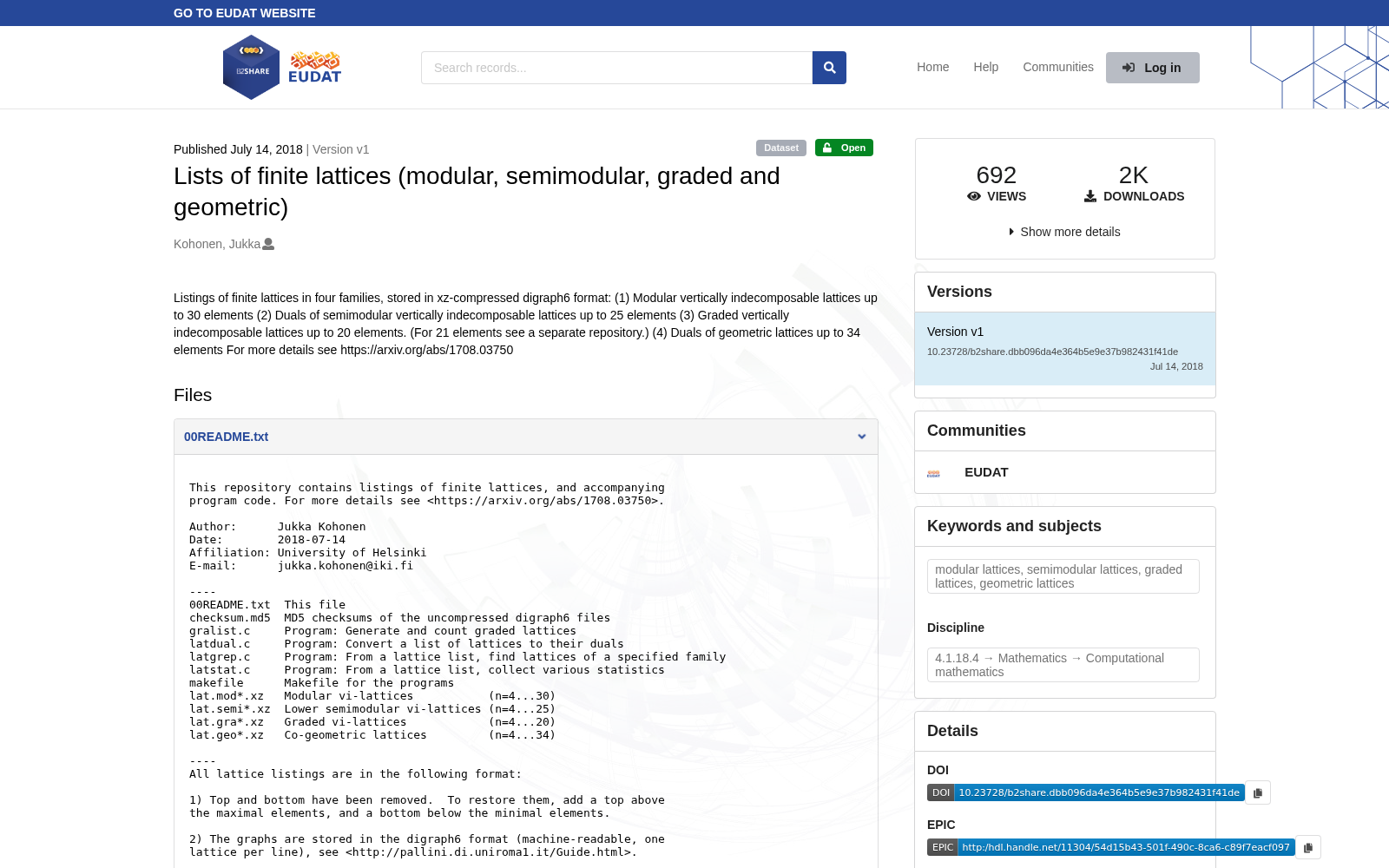 Lists of finite lattices (modular, semimodular, graded and geometric) 数据集图片