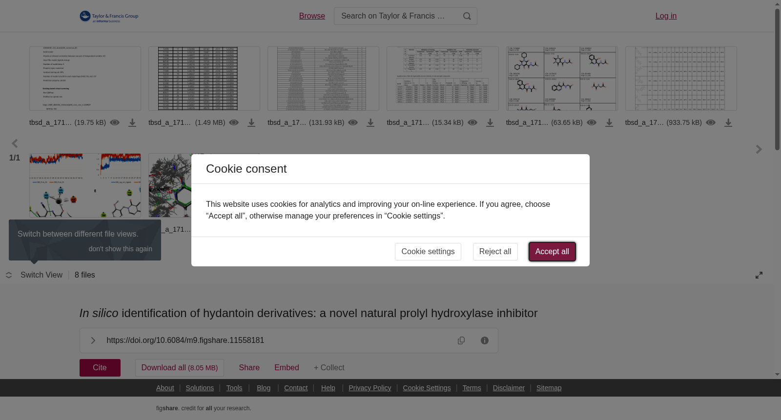 <i>In silico</i> identification of hydantoin derivatives: a novel natural prolyl hydroxylase inhibitor 数据集图片