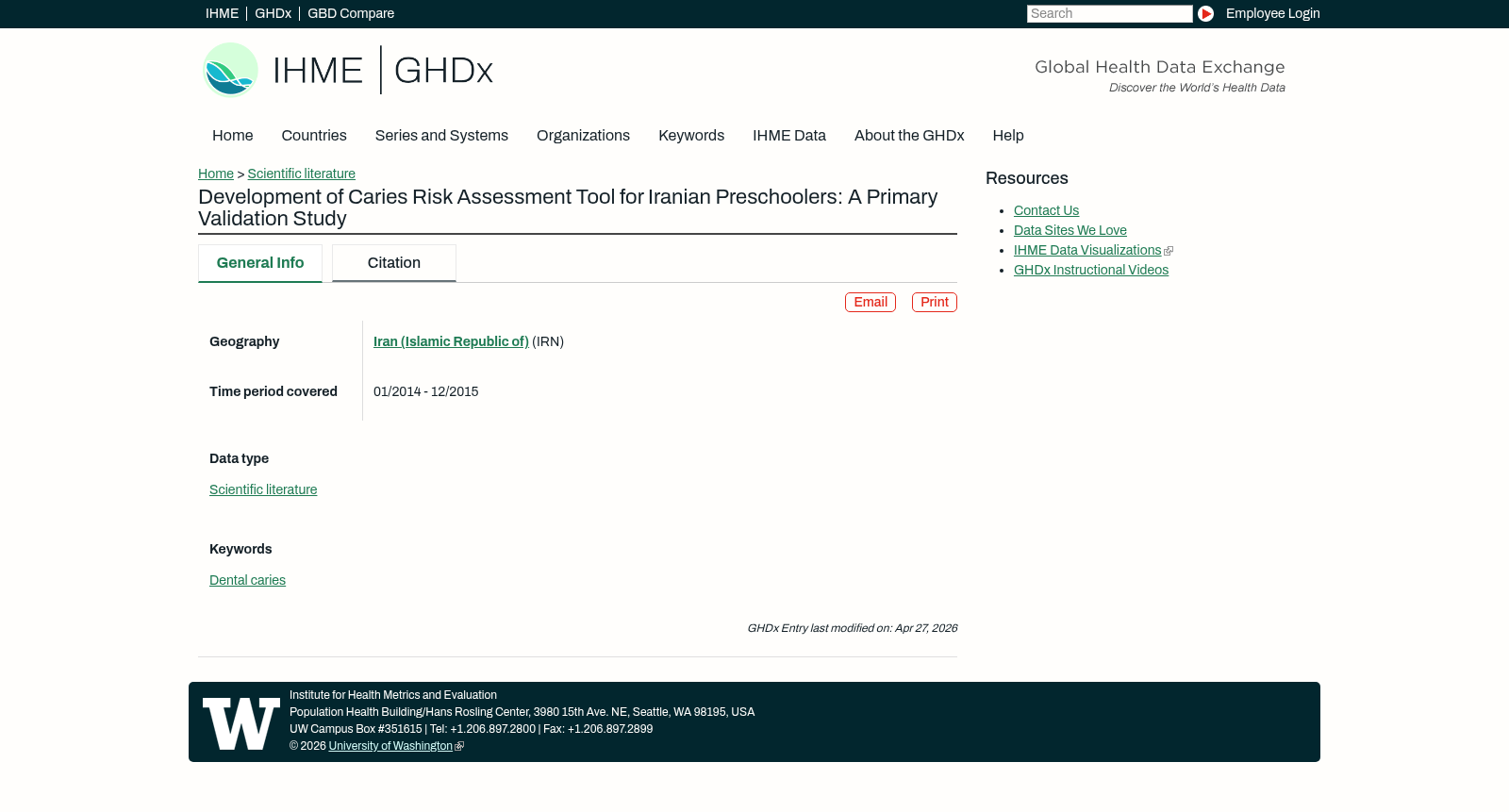 Development of Caries Risk Assessment Tool for Iranian Preschoolers: A Primary Validation Study 数据集图片