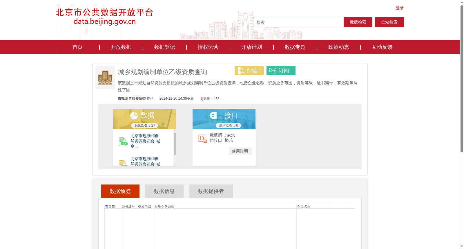 城乡规划编制单位乙级资质查询 数据集图片