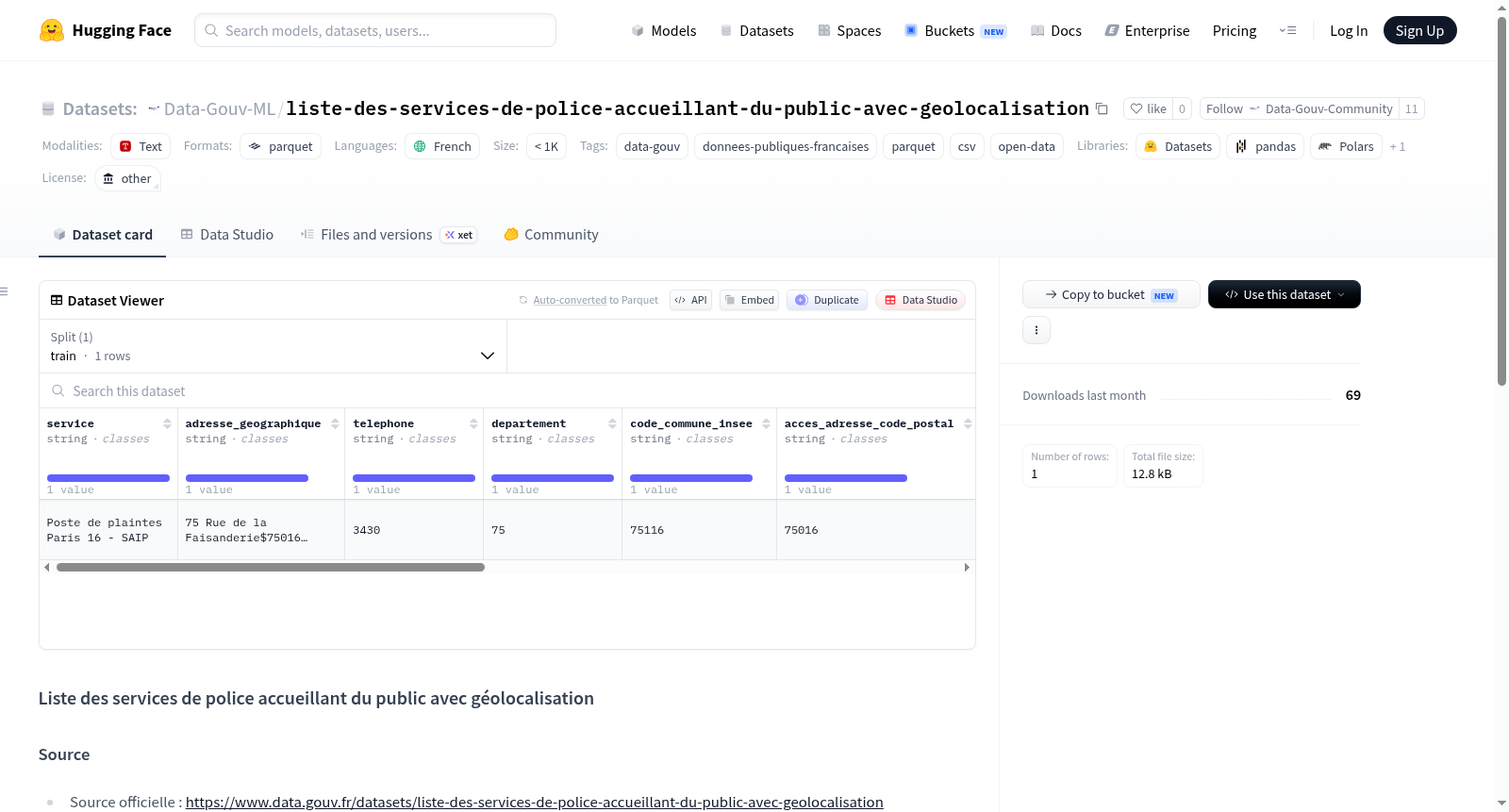 Data-Gouv-FR/liste-des-services-de-police-accueillant-du-public-avec-geolocalisation 数据集图片