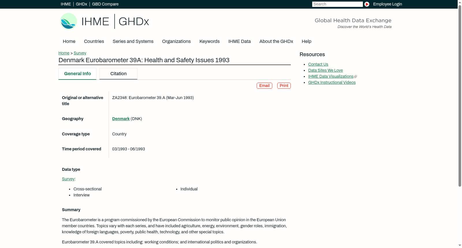 Denmark Eurobarometer 39A: Health and Safety Issues 1993 数据集图片