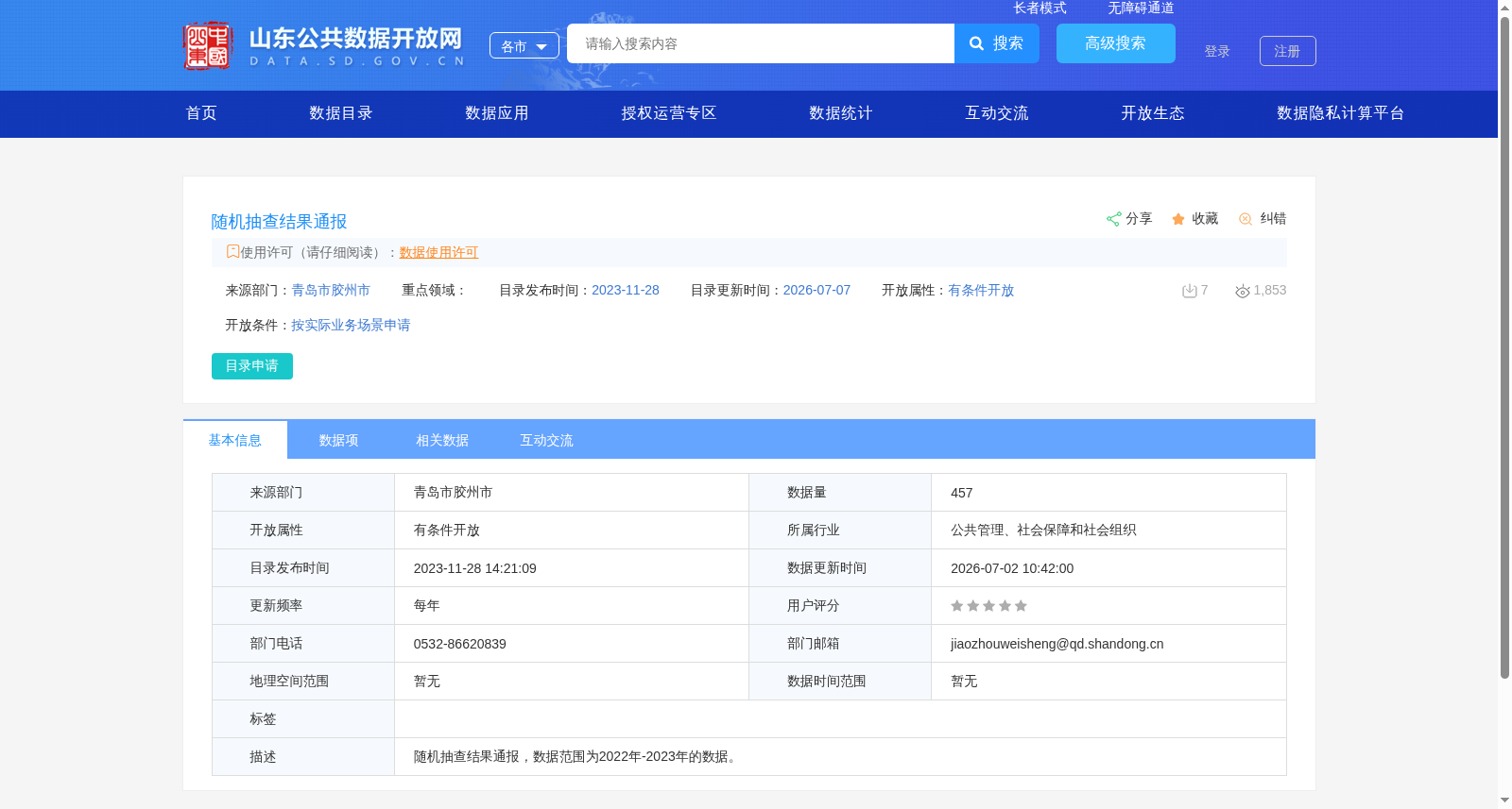 随机抽查结果通报 数据集图片