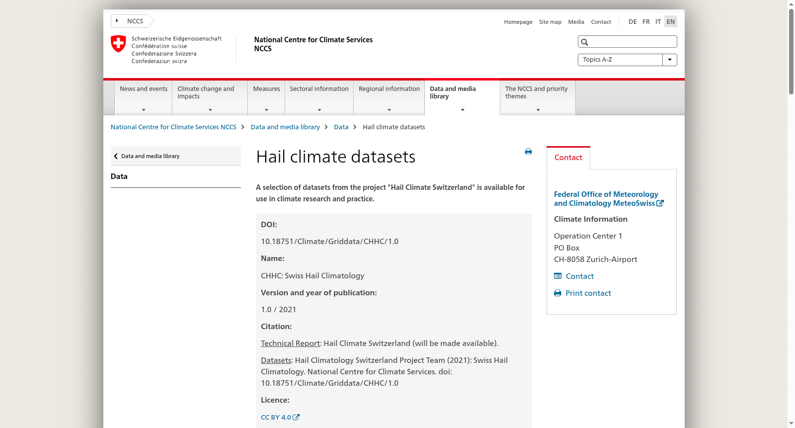 CHHC: Swiss Hail Climatology 数据集图片