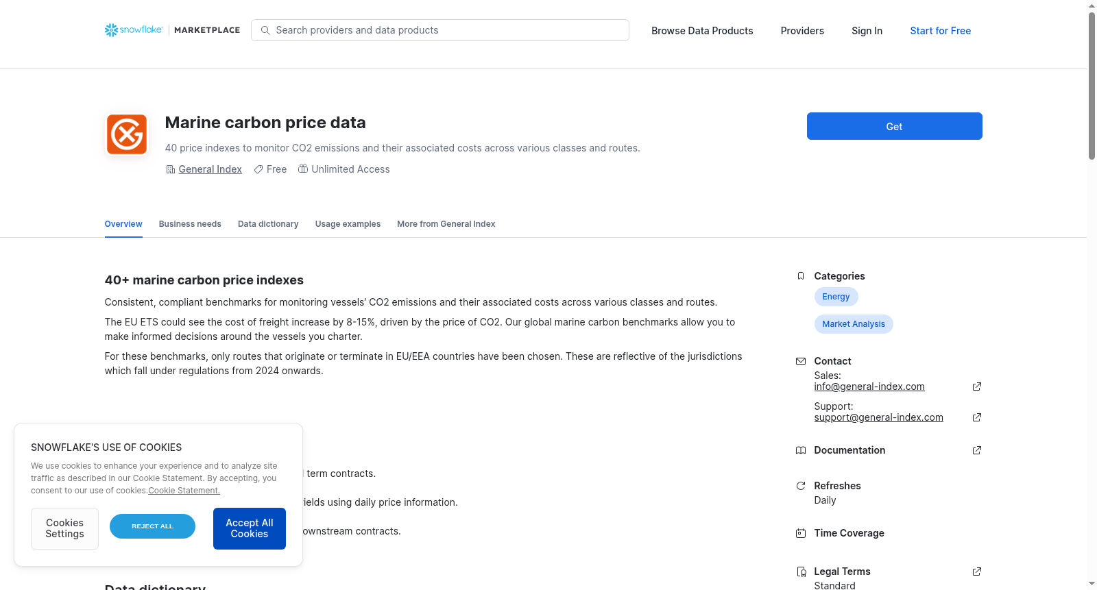Marine carbon price data 数据集图片