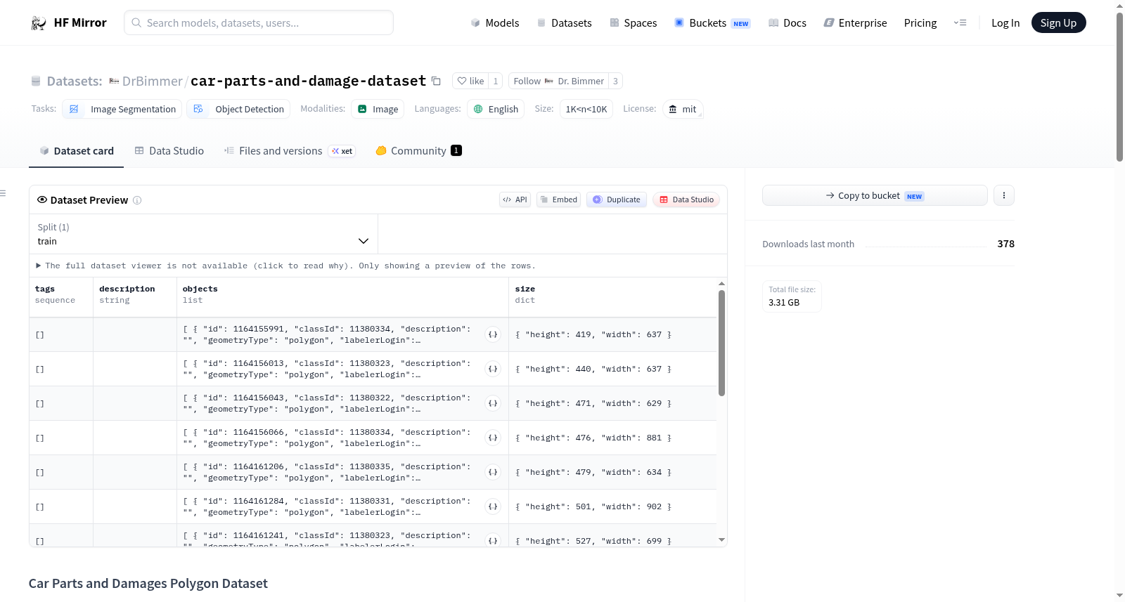 DrBimmer/car-parts-and-damage-dataset 数据集图片
