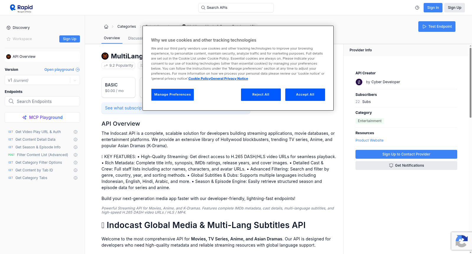 MultiLang Movie & Drama Database API 数据集图片