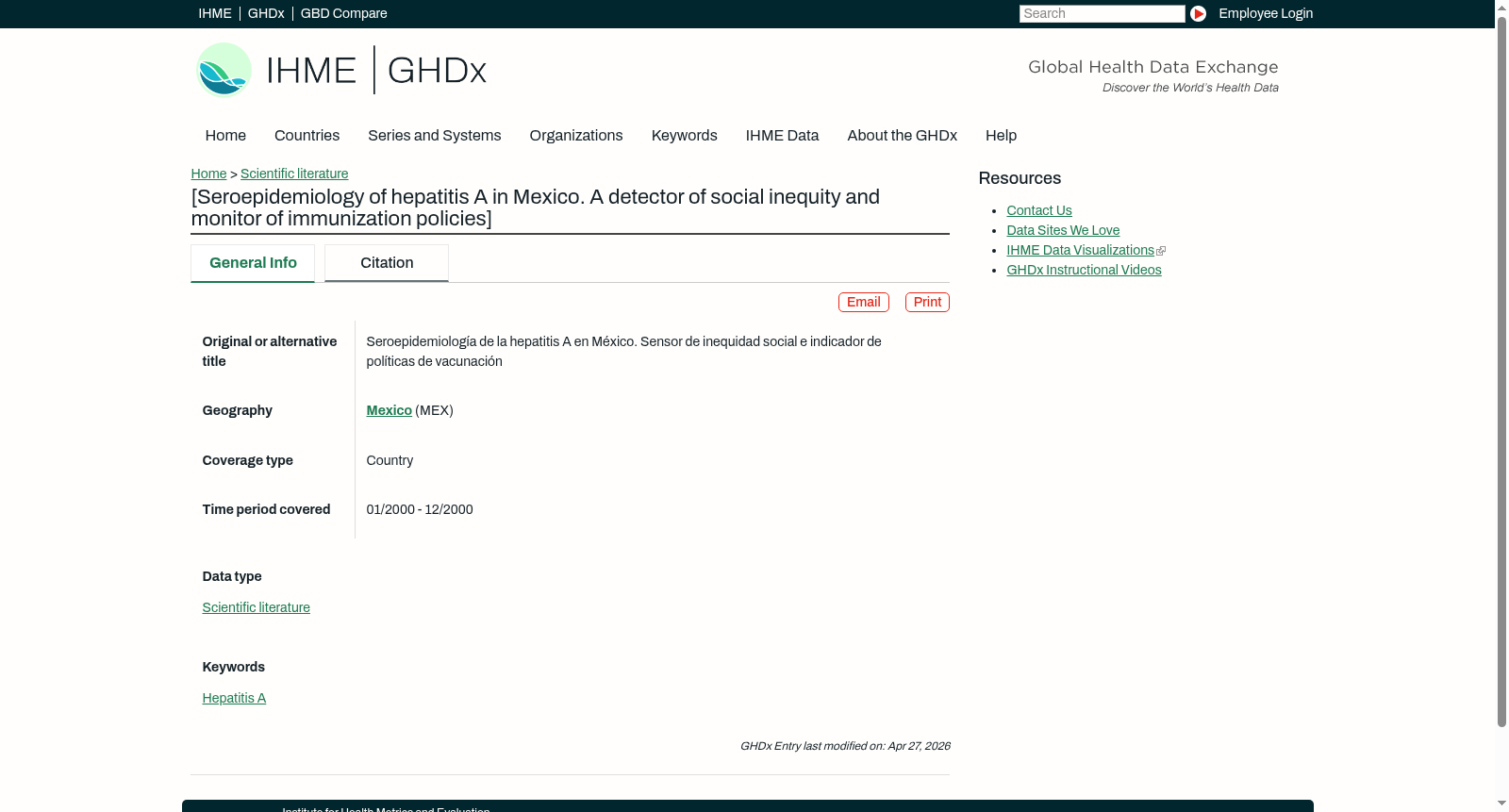 [Seroepidemiology of hepatitis A in Mexico. A detector of social inequity and monitor of immunization policies] 数据集图片
