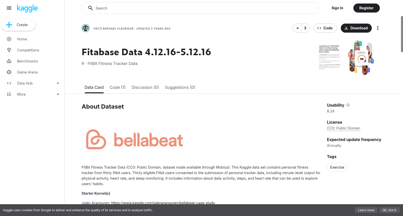Fitabase Data 4.12.16-5.12.16 数据集图片