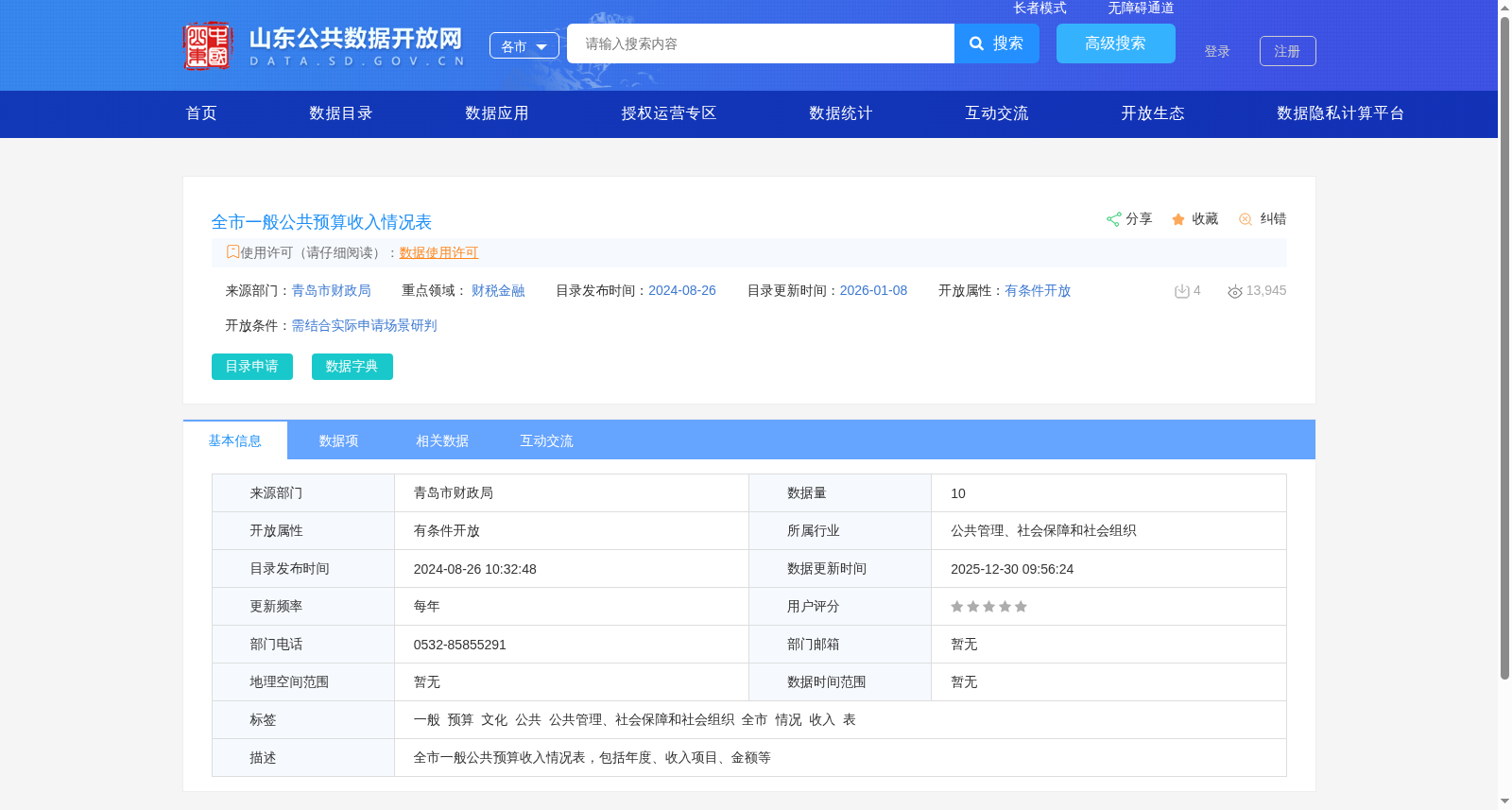 全市一般公共预算收入情况表 数据集图片
