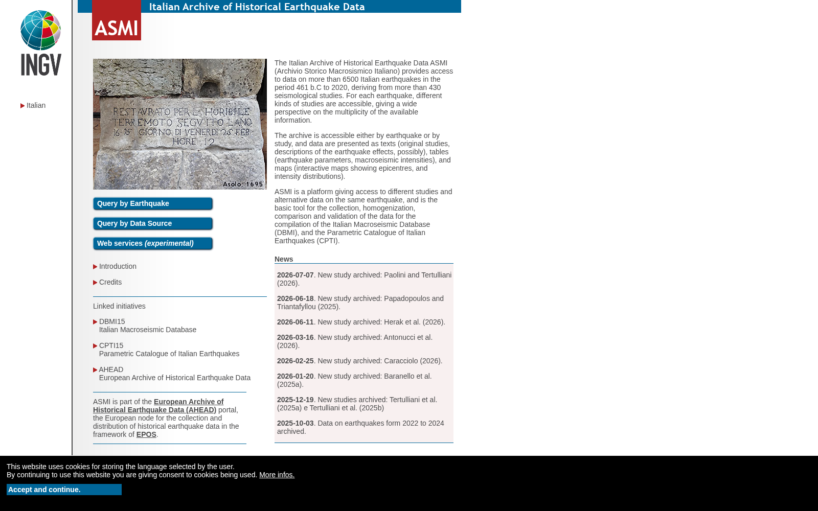 Archivio Storico Macrosismico Italiano 数据集图片