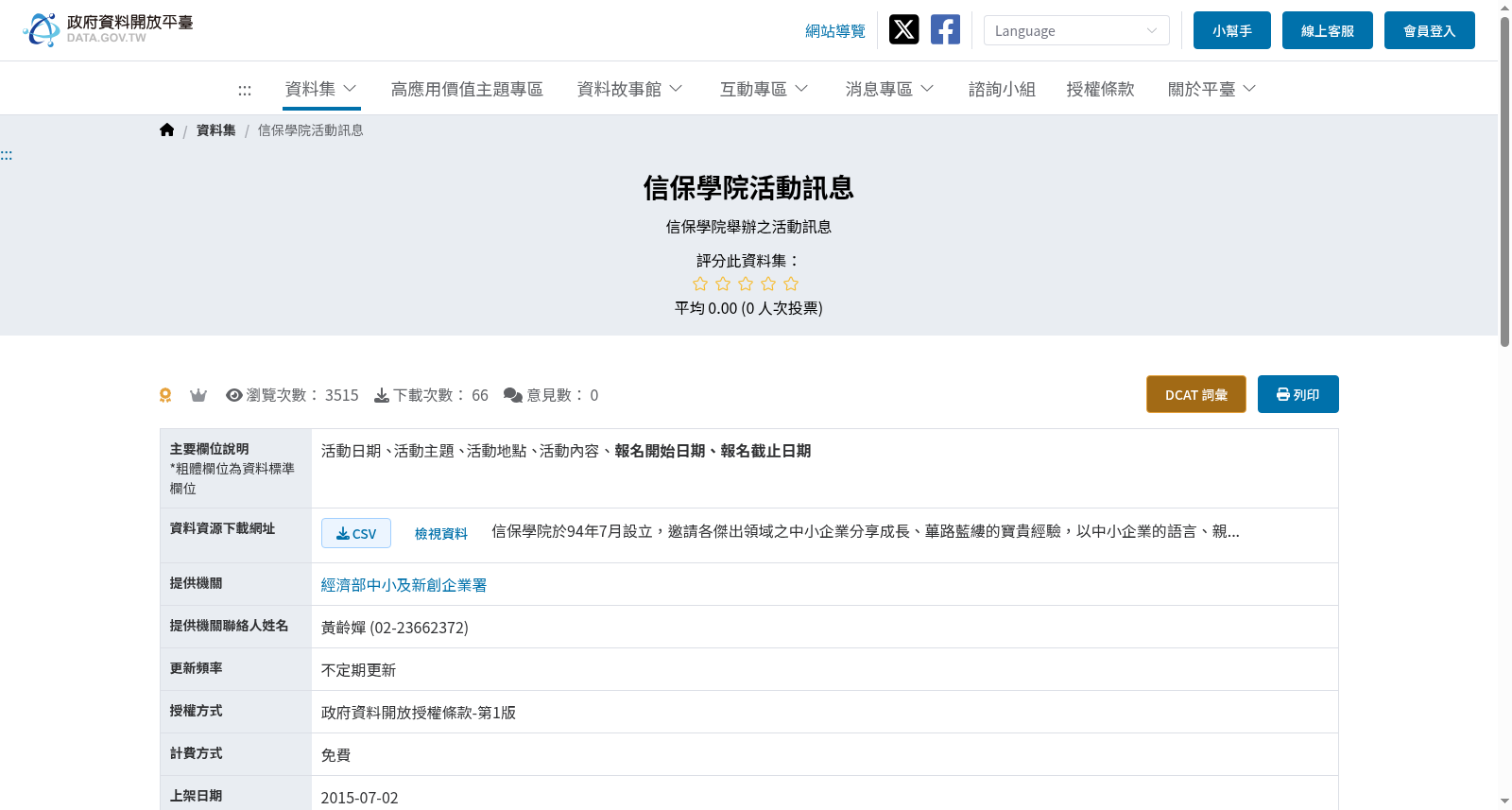 信保學院活動訊息 数据集图片
