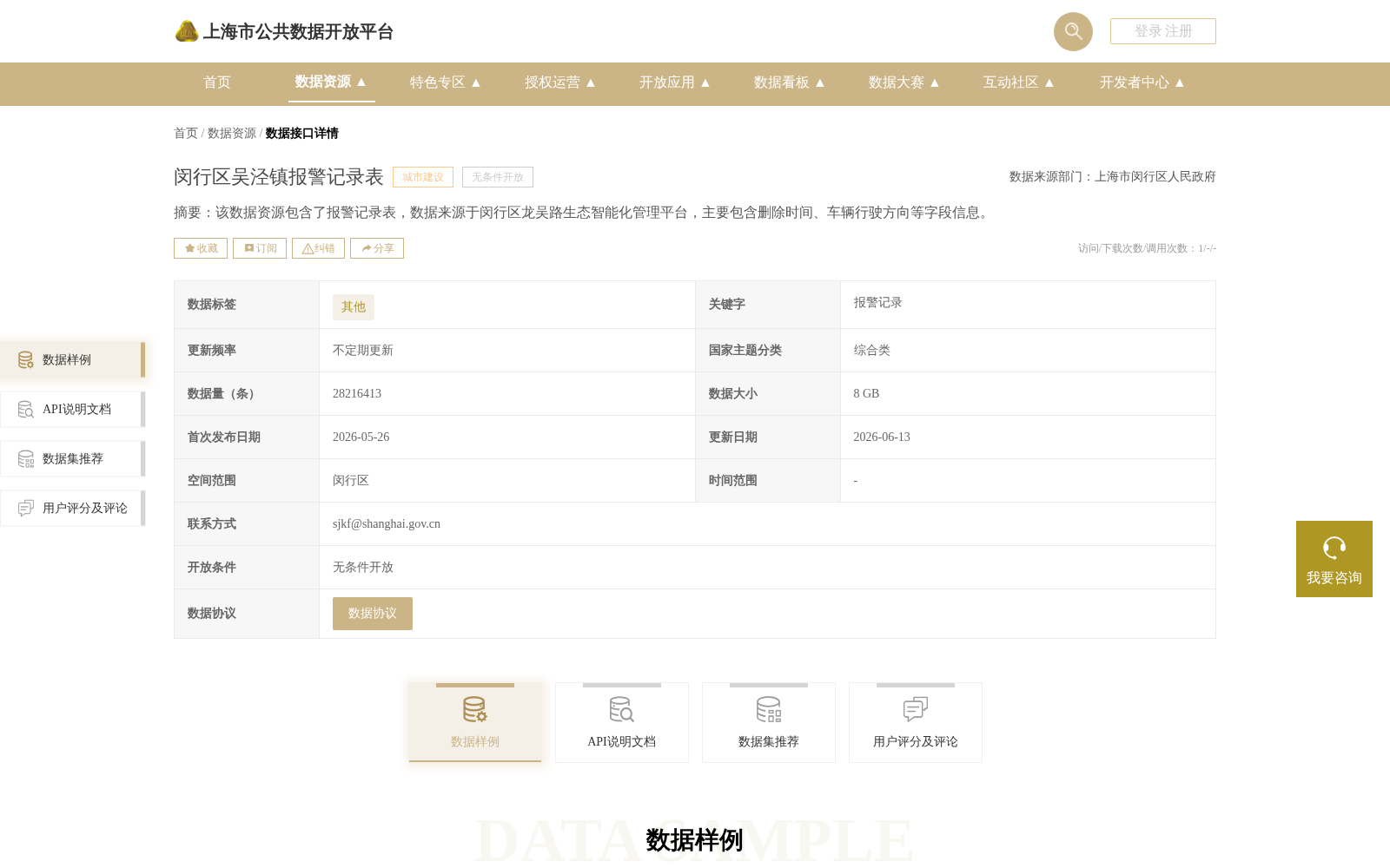 闵行区吴泾镇报警记录表 数据集图片