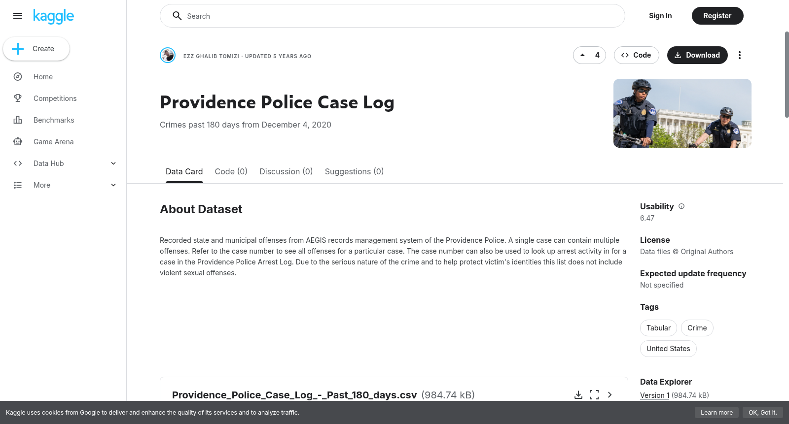 Providence Police Case Log 数据集图片