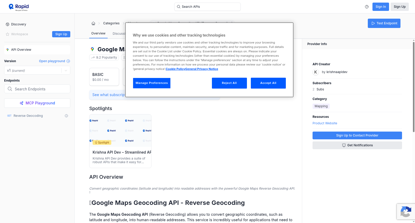 Google Maps Geocoding API (Reverse Geocoding) 数据集图片