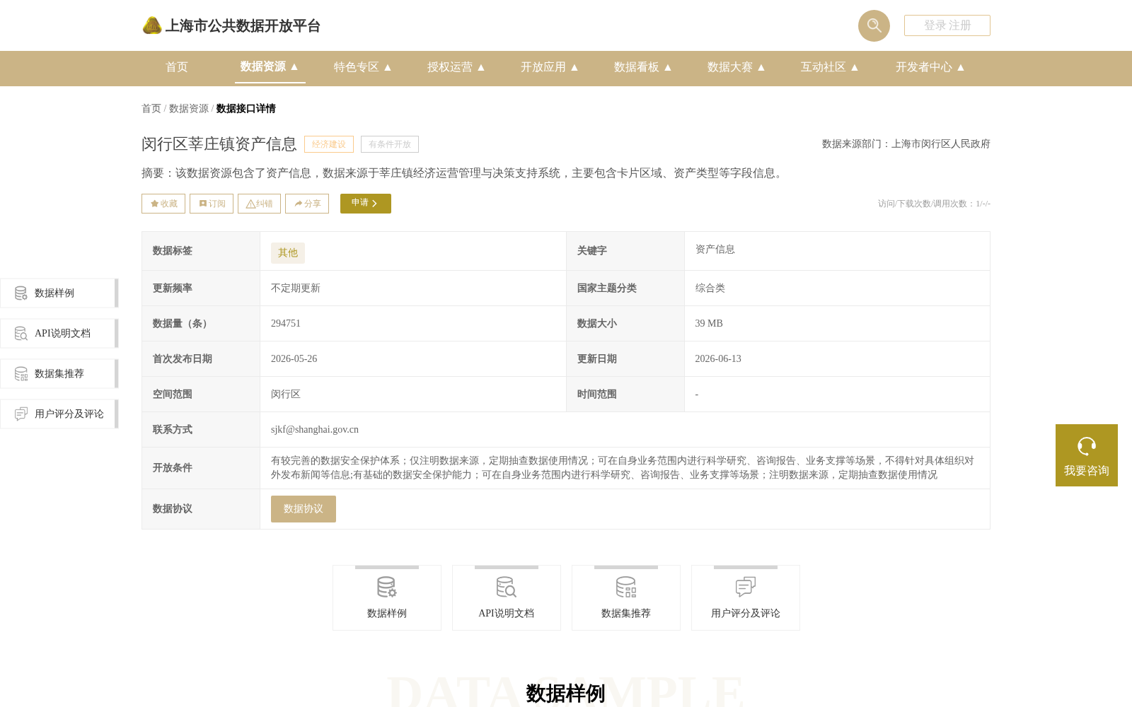 闵行区莘庄镇资产信息 数据集图片