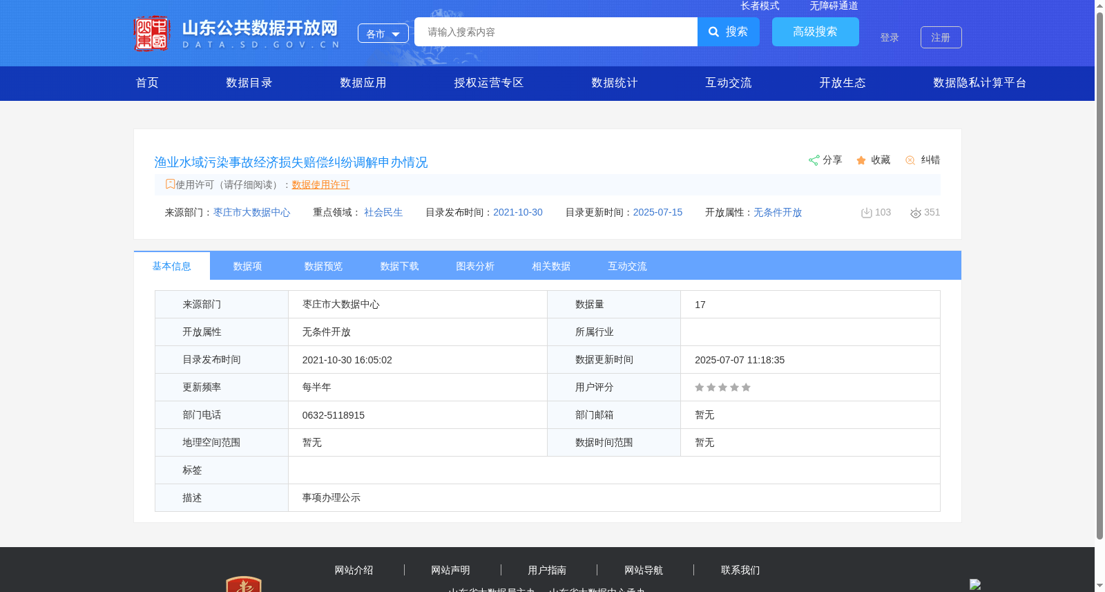 渔业水域污染事故经济损失赔偿纠纷调解申办情况 数据集图片