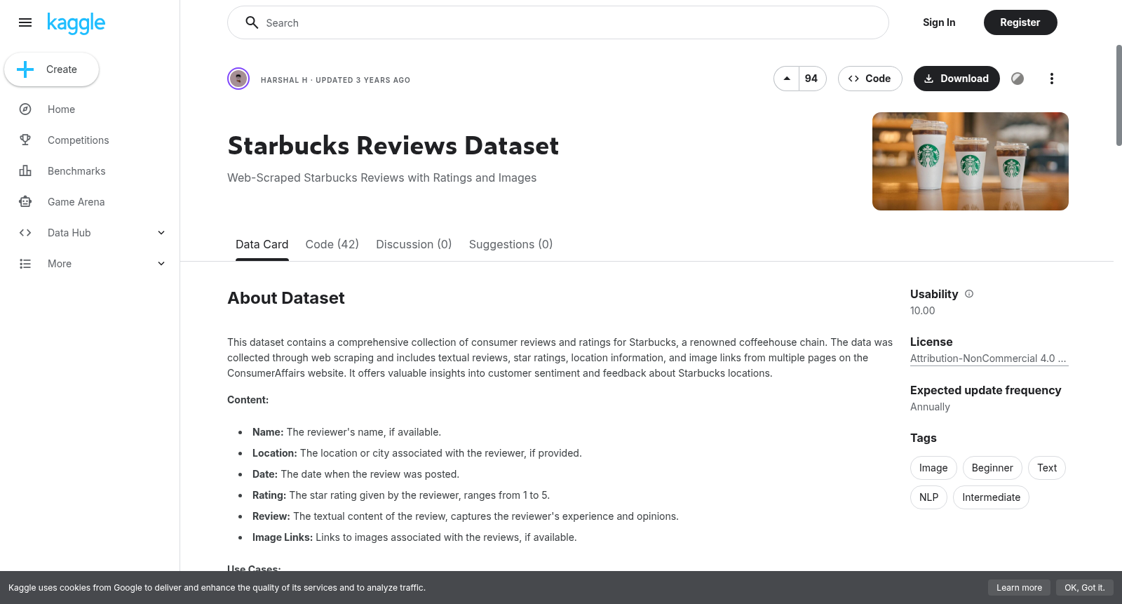 Starbucks Reviews Dataset 数据集图片