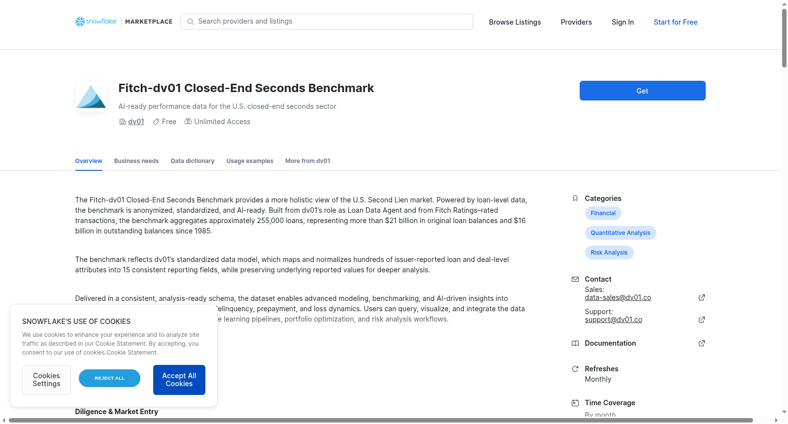Fitch-dv01 Closed-End Seconds Benchmark 数据集图片
